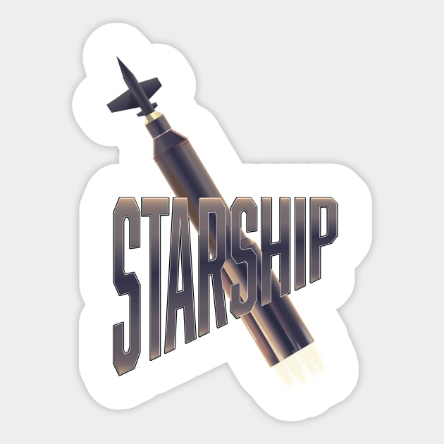 Starship Sticker by nickemporium1